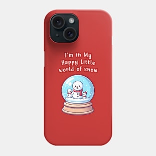 Introvert winter family, happy little world of snow Phone Case