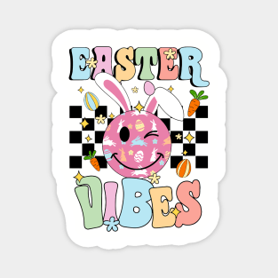 Easter Vibes Smiles Happy Face Bunny Happy Easter Magnet