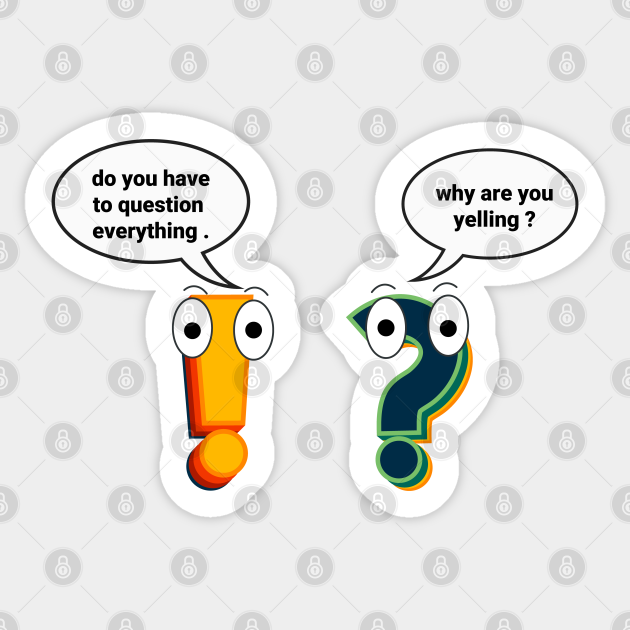 Punctuation conversation - Funny Grammar - Punctuation - Sticker | TeePublic Punctuation conversation - Funny Grammar - Punctuation - Sticker | TeePublic