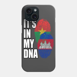 Cambodian And Burkina Faso Mix Heritage DNA Flag Phone Case