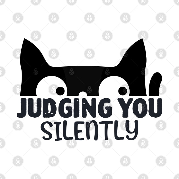 Judging You Silently Funny Black Cat by zofry's life