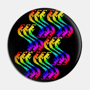 Pride Month Wave on Black Pin