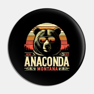 Anaconda Montana - Black Bear Sun Mountain Anaconda Mt 406 Pin