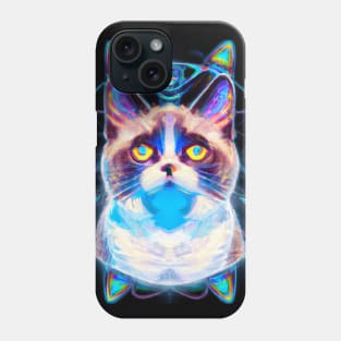 Psychedelic Space Kitty Phone Case