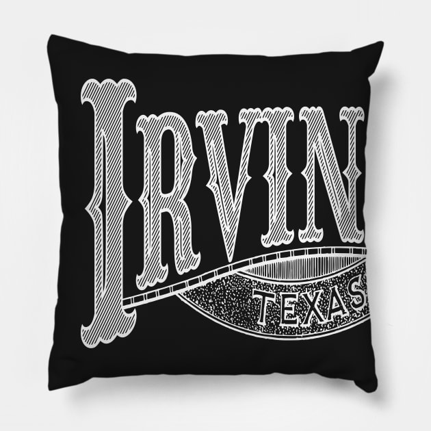 Vintage Irving, TX Pillow by DonDota