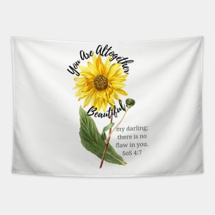 Sunflower Bible Verse Song of Songs Tapestry