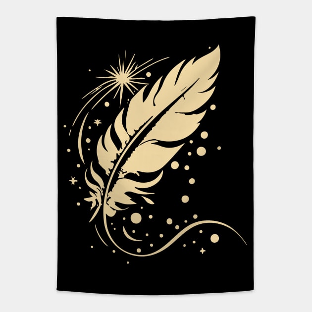 Bird Feathers Tapestry by CatCoconut-Art