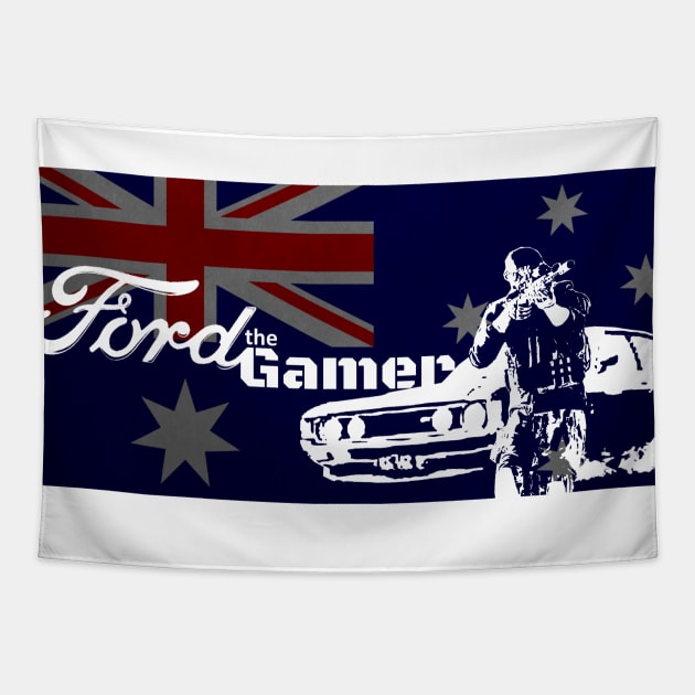 Ford the Gamer-Banner (Aussie Custom) Tapestry by Ironmatter