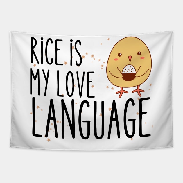 rice is my love language Tapestry by khreem99