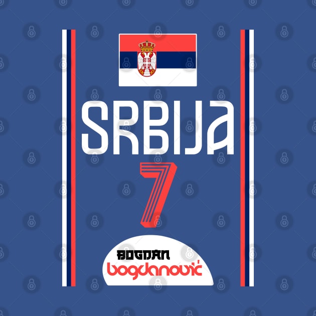 Bogdan Bogdanovic Retro Serbia Euro Basketball Fan Art by darklordpug