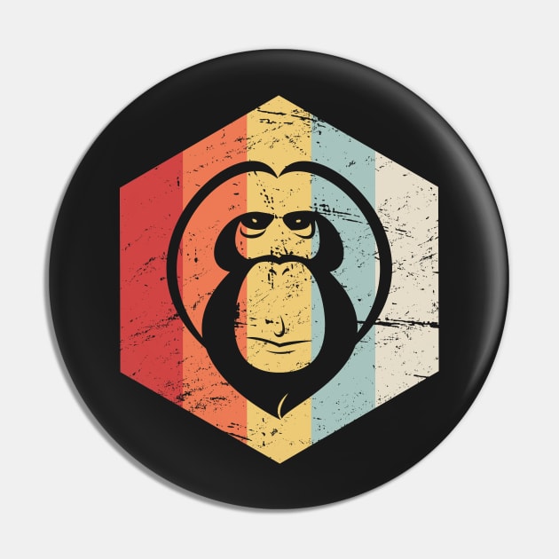 Retro 70s Orangutan Pin by MeatMan