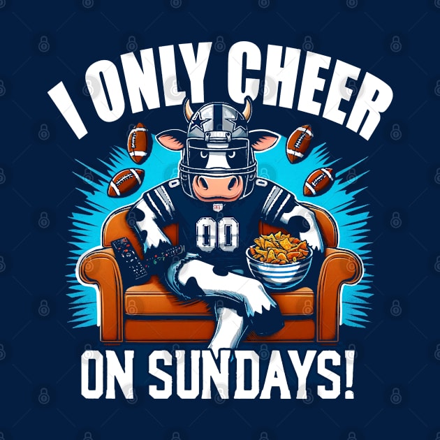 Funny Football Fan Tee - Dallas on Sundays by FFFM