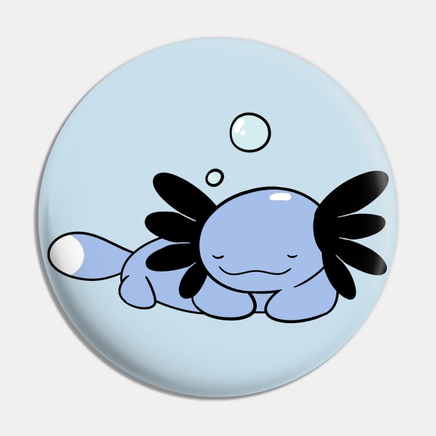 Sleepy Axolotl Pin by tastelesssandwiches