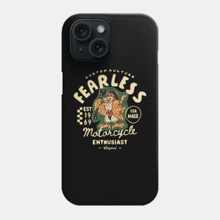 Fearless vintage motorcycle Phone Case