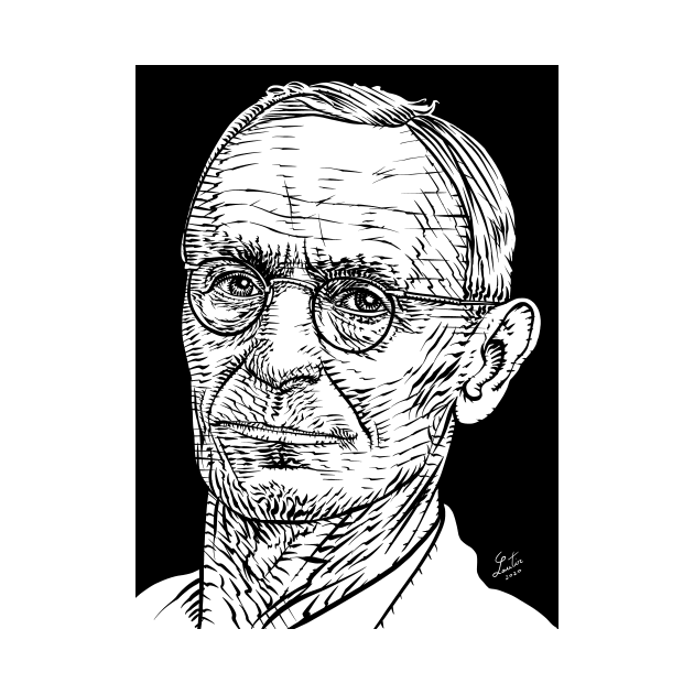 HERMANN HESSE ink portrait by lautir