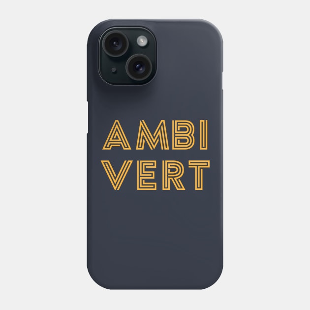 Ambivert - Yellow Print Phone Case by Teeworthy Designs