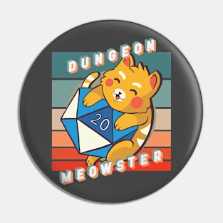 Retro Dungeon Meowster Pin