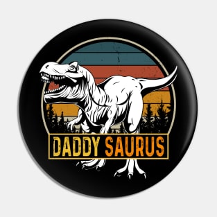 Daddy saurus T Rex Dinosaur Men DaddySaurus Family Matching Pin