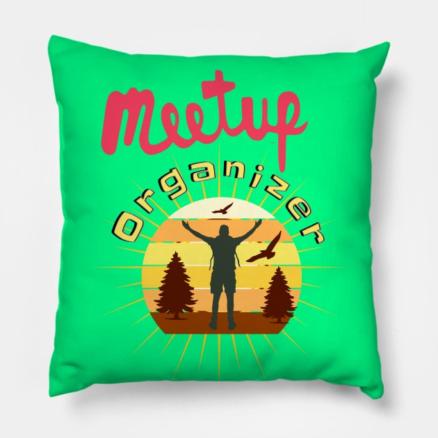 Meetup Group Organizer Medallion Pillow by Glenn’s Credible Designs