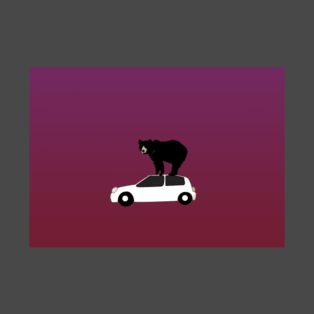 bear and car by momomoma