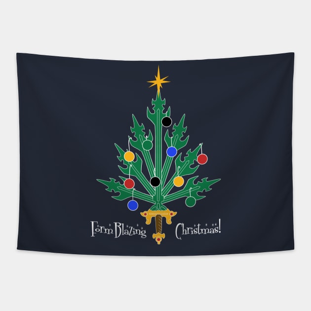 Form Blazing Christmas Tapestry by Let's Voltron Podcast