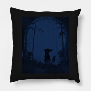 Fox - Blue Woods Pillow