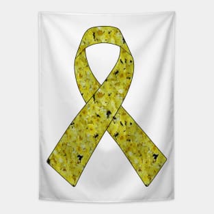 Yellow Flowers Ribbon Tapestry