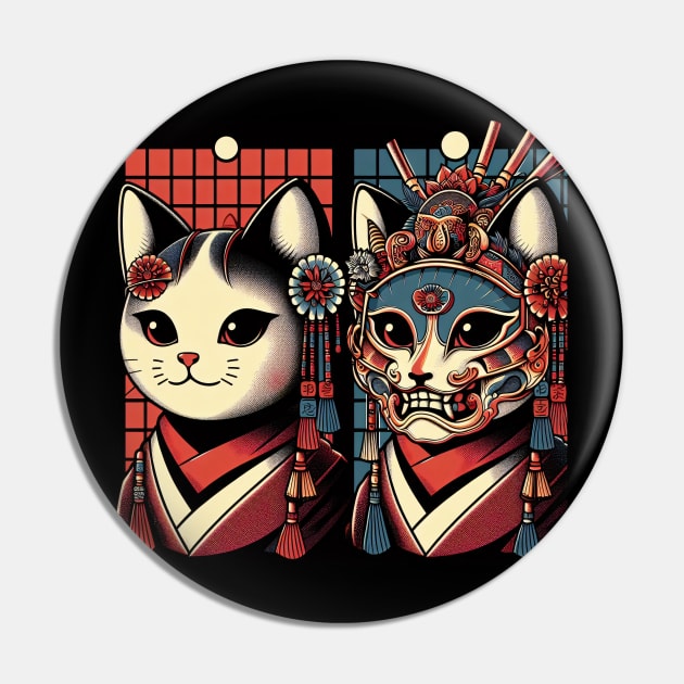 Oni Neko Cat Pin by Pokoyo.mans@gmail.com