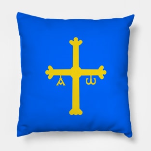 Flag of Asturias, Spain Pillow
