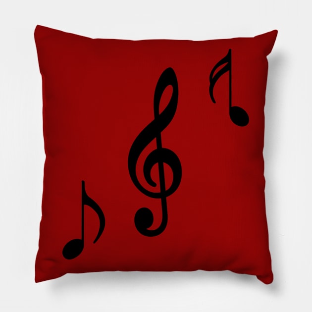 Musical Notes Pillow by SandraKC