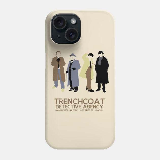 Trenchcoat Detective Agency Phone Case by Paulychilds