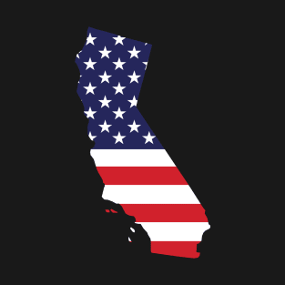 California State Shape Flag Background T-Shirt