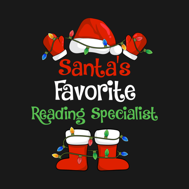 Santa's Favorite Reading Specialist Funny Christmas Pajamas by cloverbozic2259lda