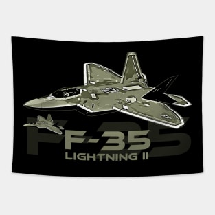 F-35 Lightning Fighter Jet Tapestry