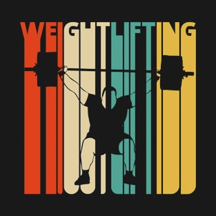 Weight Lifting Silhouette, retro design. T-Shirt