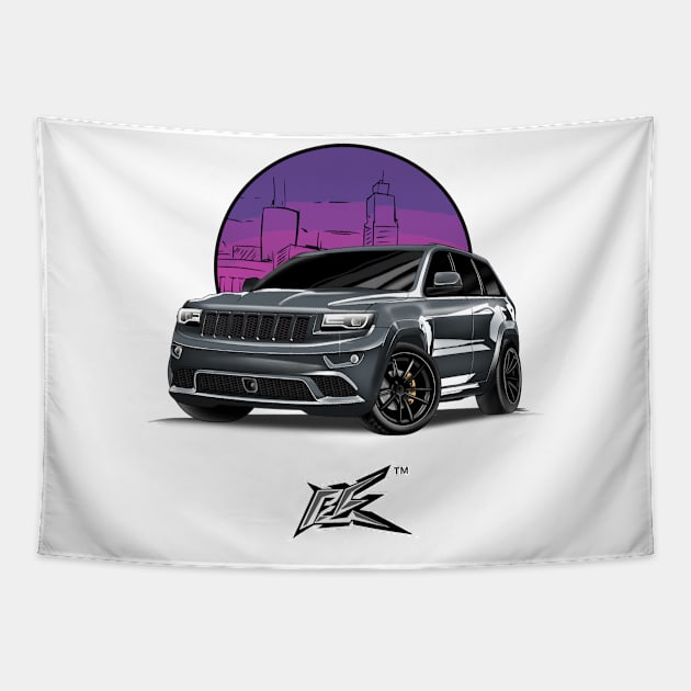 jeep cherokee srt8 gray Tapestry by naquash