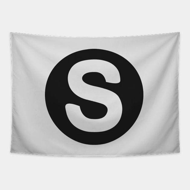 letter s white Tapestry by persa