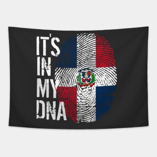 Dominican republic Flag Fingerprint My Story DNA Santo Domingo Domrep Tapestry