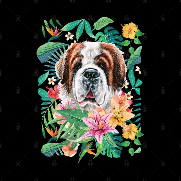 Tropical Saint Bernard by LulululuPainting