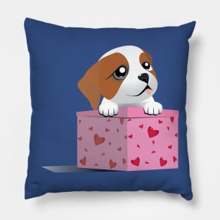 Puppy Love Valentine Pillow