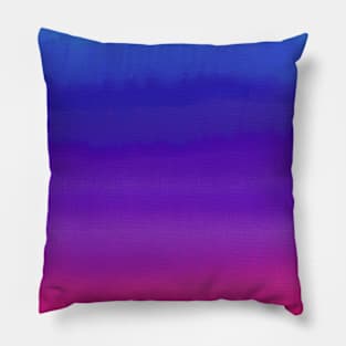 Vibrant blue purple watercolor gradient artwork Pillow
