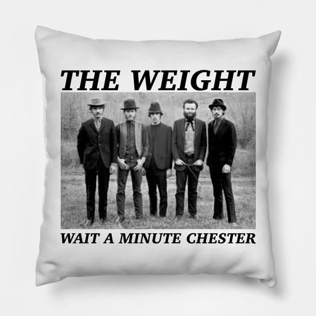 Wait a minute chester Pillow by Rundown