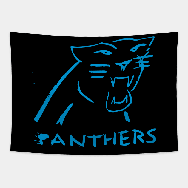 Carolina Pantheeeers Tapestry by Very Simple Graph