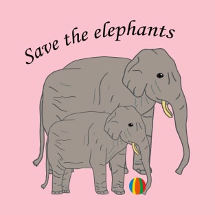 Save the elephants – Pink T-Shirt