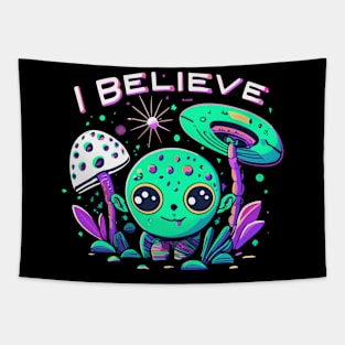 I Believe Alien Abduction Tapestry
