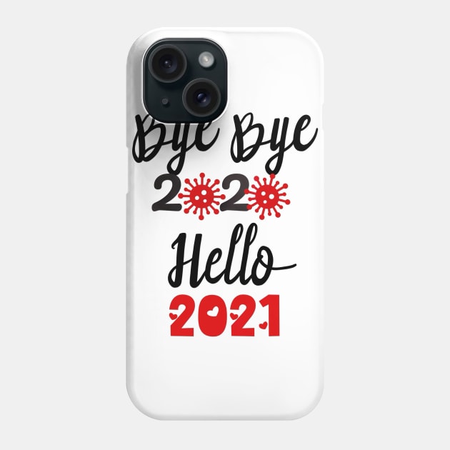 Hello 2021, Happy New Year 2021 Christmas, Merry Christmas Phone Case by artspot