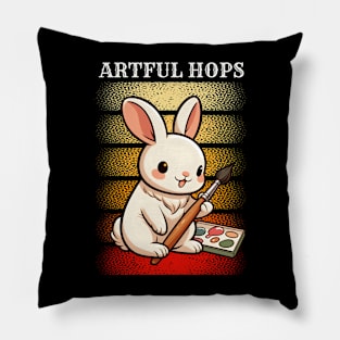 Easter rabbit artist Pillow