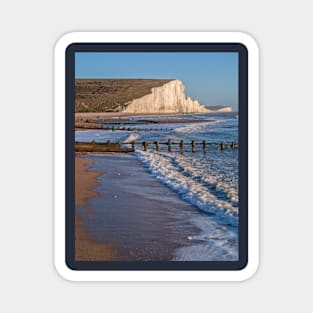 The Seven Sisters from the beach, East Sussex (3) Magnet