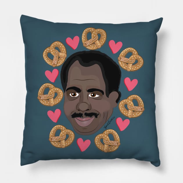 For The Love of Pretzels Pillow by Frannotated