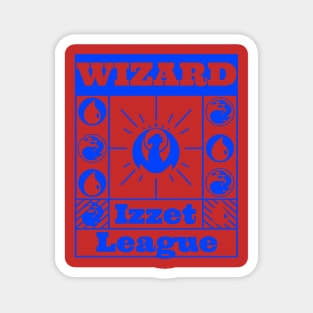 Izzet League | Wizard | MTG Guild Blue on Red Design Magnet